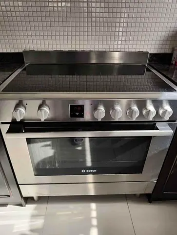 BOSCH latest model series 8 electric ceramic 5 hobs stove oven fan cooking range 90x60 digital touch