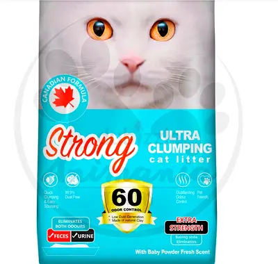 Strong Ultra Clumping Cat Litter 60 (Baby Powder Scent) - Unopened Bag
