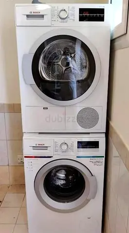 Bosch latest model series series 4 8 kg washer and series 6 8 kg dryer separate set freestanding.km