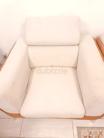 Cream White 6 seater sofa urgent sell - Good condition
