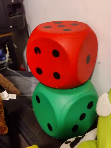 Soft Foam Giant Dice Pair - Red  Green (10 AED EACH)