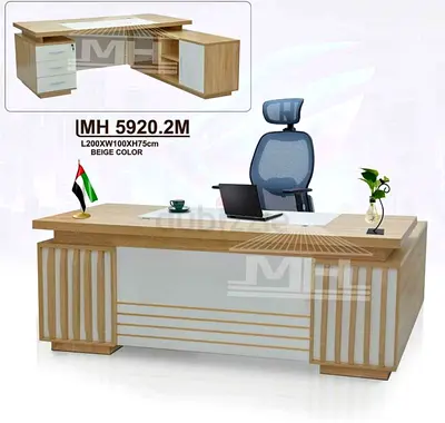 Size 1.6M Executive L-shaped Office Desk For Sale