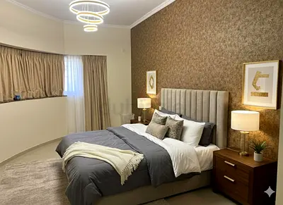 Modern upholstered King bed frame headboard — BRAND NEW