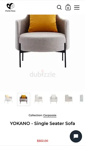 4 x YOKANO Single Seater Sofa - Modern Armchair