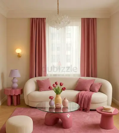 Modern White Curved Sofa