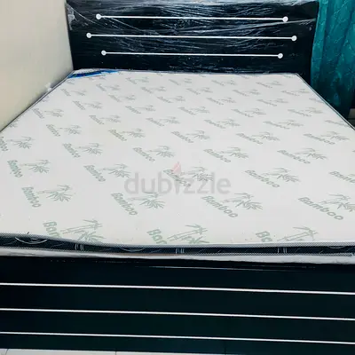 Double bed with mattress and headboard - good condition
