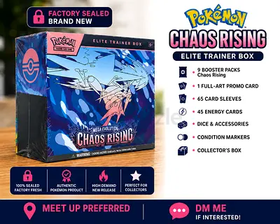 🔥 Pokémon Chaos Rising Elite Trainer Box (ETB) 🔥