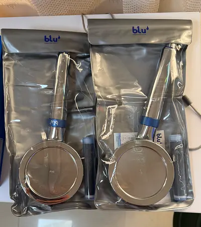 Set of 2 Blu Handheld Shower Heads  - Like New
