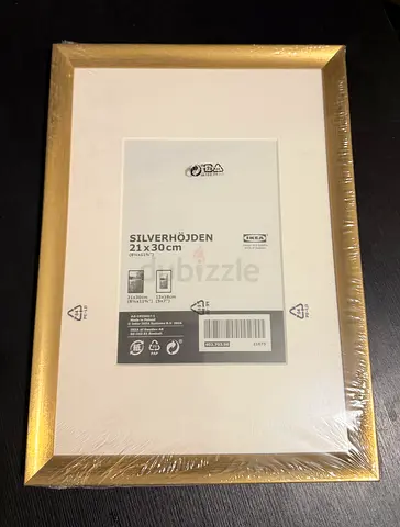 IKEA SILVERHÖJDEN Gold Picture Frame 21x30 cm - New