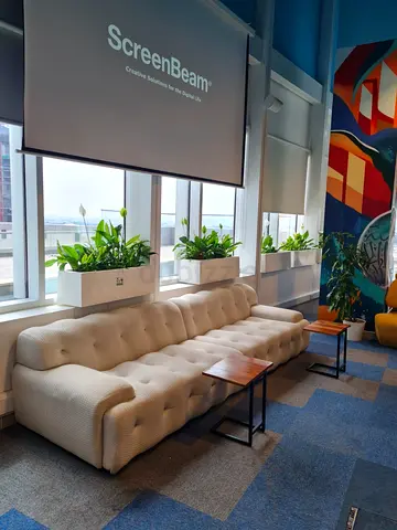 white sofas