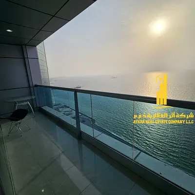 اجمل شقة ثلاثة غرفة وصالة دوبلكس اطلالة بحرية مفروشة فرش جديد للايجار الشهرى بعجمان - الكورنيش