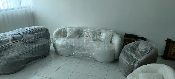 Set of 3 Wrapped Sofas (3-Seater + 2-Seater + 2 Armchair) - new