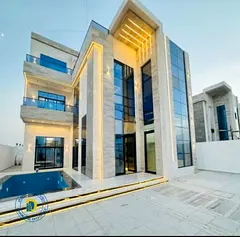 Luxury corner villa in Al-Haliou 2, 6 rooms, elevator, roof terrace, and swimming pool. Registration