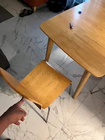 Wooden Dining Table with 4 Matching chairs