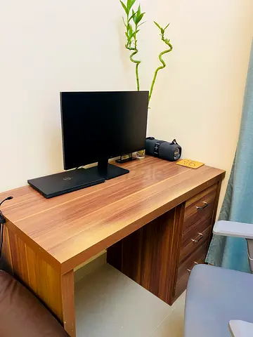 Wooden Computer Desk with Drawers - Good Condition