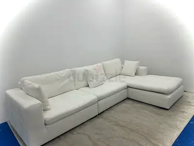 Amazing condition marina home white color lshape sofa