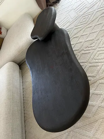 Unique guitar-shaped wooden side table / decorative occasional table coffe table