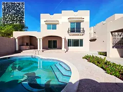 SPECIOUS BEAUTIFUL WITH BIG SWMMING POOL 5 MASTER BEDROOMS VILLA AVAILBLE FOR RENT IN AL SHARQAN SHA