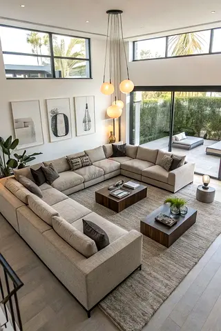 Large L-shaped Modular Sofa Set Custom Made UAE