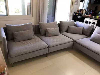 Ikea Sodhremn Corner Sofa Gray Excellent Condition