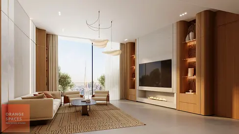 شقة مفروشة بغرفة نوم واحدة | بن غاطي سكاي فليم 2 | إطلالات على المسبح والأفق