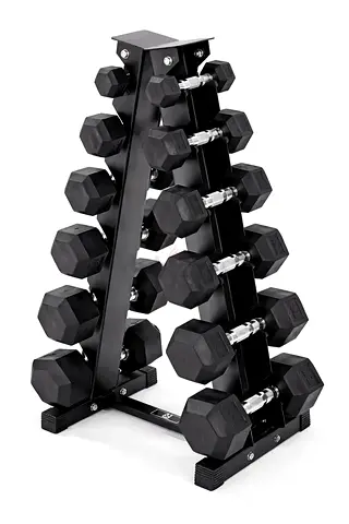 Hex Dumbbell Set With Dumbbell Rack 2.5Kg To 15Kg
