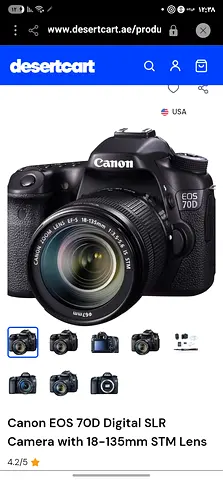 Canon EOS 70D Digital SLR Camera with 18-135mm IS STM Lens