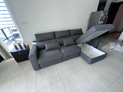 Ikea Eskelstuna L shape sofa bed Dark gray