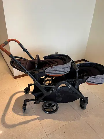 Double stroller in good condition able to control/push so smooth