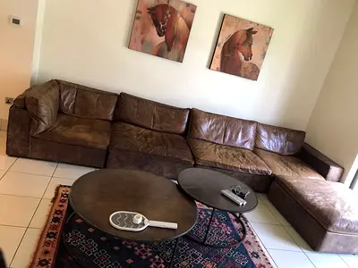 Marina home Leather Original Sofa Excellent Condition like new Condition