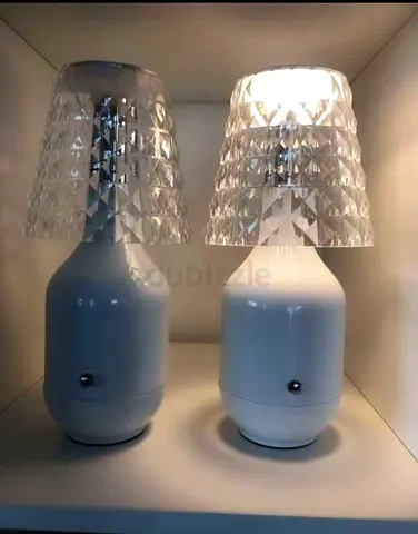 Modern White Rechargeable Lamp Touch And Dim light X2