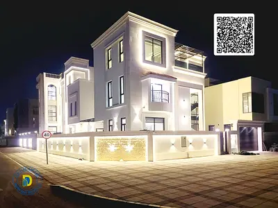 السعر يشمل رسوم التسجيل فيلا زاوية 5 غرف وروف بمنطقة الزاهية عجمان بموقع ممتاز
