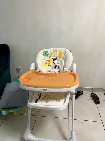 Used Baby High Chair with Tray - Adjustable, Foldable