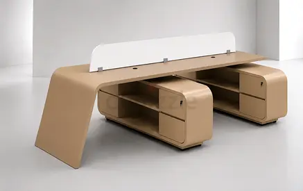 Modern 4-Person Workstation Desk | Premium Spray Paint Finish | Custom Made