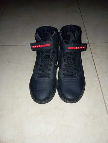 Prada Polarius 19 LR Black High Top Sneakers