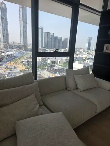 Light grey 3-seater fabric sofa - excellent condition