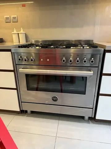 Stainless Steel 90cm Gas Range Cooker with Oven Bertazzoni Italy - Good Condition