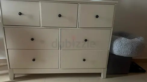 White Storage Dresser / Chest of Drawers for Sale