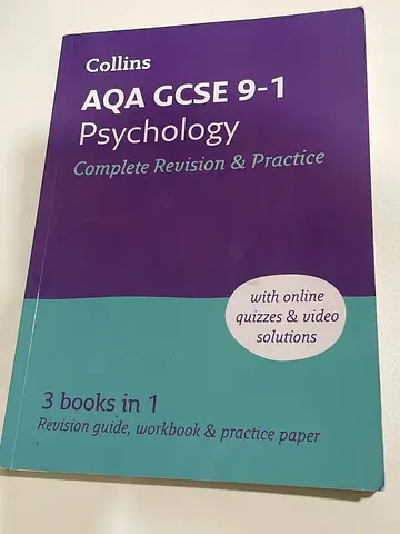 Collins AQA GCSE 9-1 Psychology - Complete Revision  Practice (3 books in 1) - Good condition
