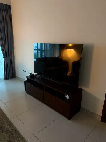 Sleek Flat Screen 65 inch LG TV with Stand and LG Sound System