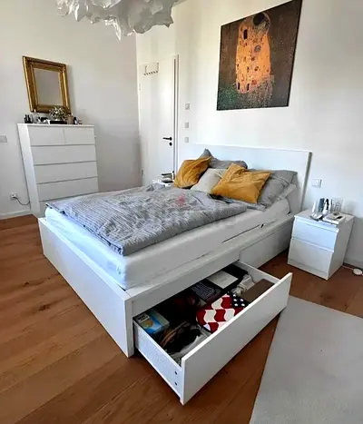 Ikea Queen size bed with mattress available in perfect condition