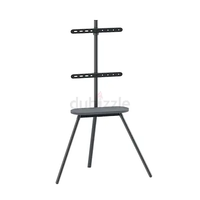 TV Floor Stand with Fabric Shelf, Fits 43 to 65 Screens, Max VESA 400x400mm, 40kg Capacity
