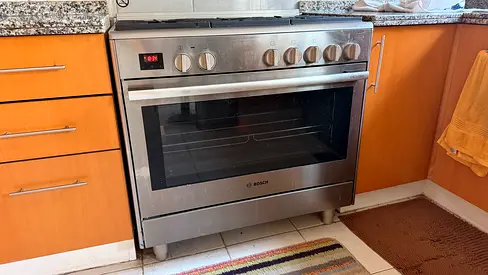 Bosch Series 8 Dual fuel range cooker Stainless steel