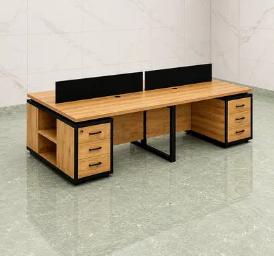 Modern 4-Person Workstation Desk – Premium Office Furniture Custom Made