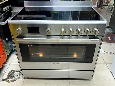 Bosch stainless steel electric range with ceramic hob and oven