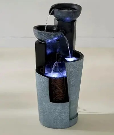 4-Pot Fountain with LED, 32x32x78.5 cm (NEW)