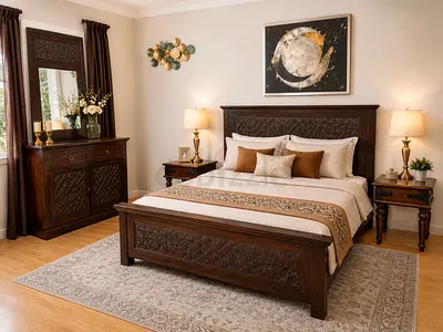 Marina Home Solid Wood BedSet