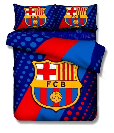 FC Barcelona themed single/double duvet cover set - comfort and 2 pillows king size