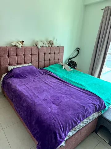 King Size Upholstered Bed with Padded Headboard - Used/ Urgent Relocation Sale | Luxury Home Furnitu