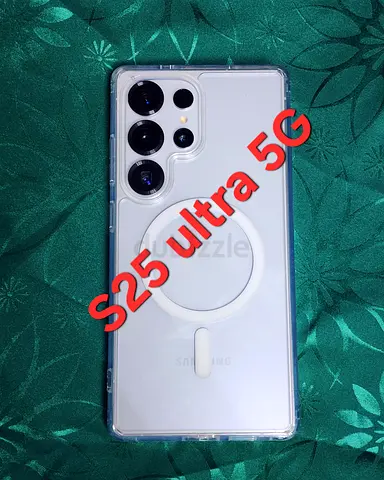 Samsung Galaxy S25 Ultra 5G - White (With Clear Case) - Good Condition battery original